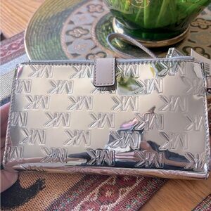 Michael Michael Kors Metallic Net Set Wristlet